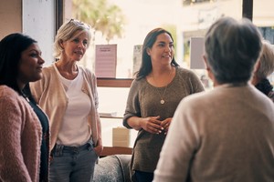 Shot of a group of women attending a book club meeting at a bookstore Birth control pill and cancer risk - myth or fact?